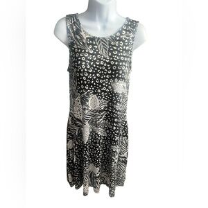 Cupio Black and white Floral sleeveless dress S